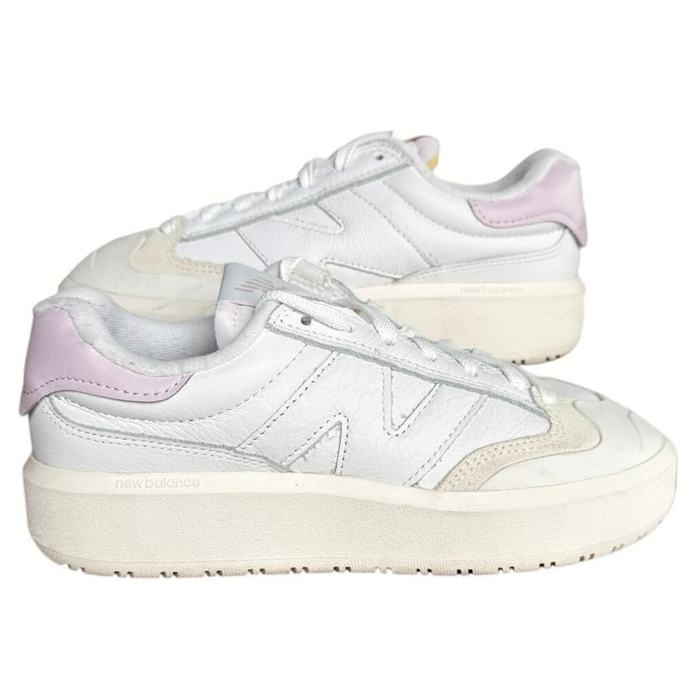 New Balance White and Pink Athletic Shoes